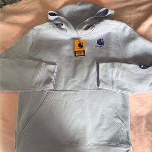 Carhartt Light Blue Hoodie size 14/XL kids also fit juniors teens and XS/S women